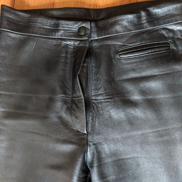 New. Genuine Leather Black pants - Picture 3 of 3